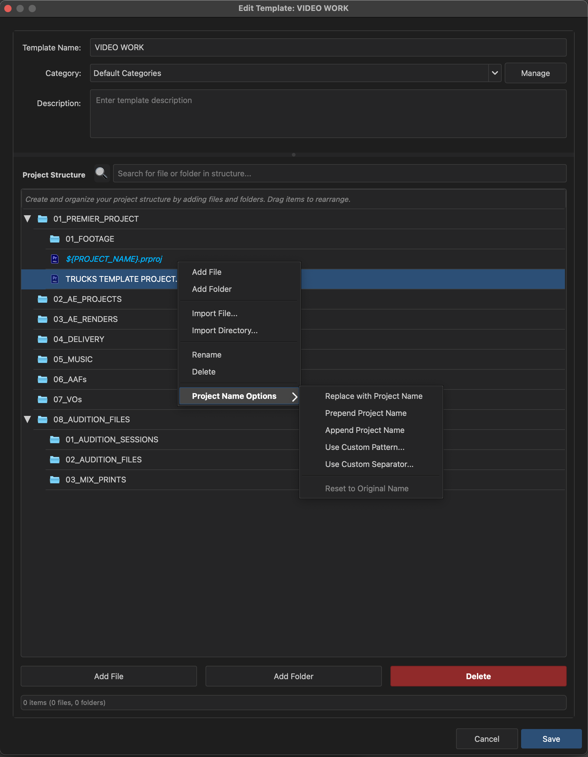 Echelon Mac Template Creator - Custom Folder Structure Design